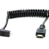 Atomos Coiled Right-Angle Micro HDMI To Full HDMI 30-45cm Cable