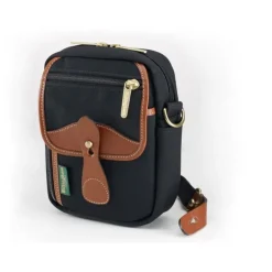 Billingham Compact Stowaway - Black Canvas/Tan