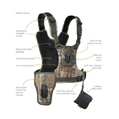 Cotton Carrier Camera Harness System G3 Realtree Xtra (1 Camera and Binoculars)