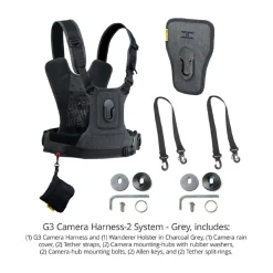 Cotton Carrier Camera Harness System G3 Charcoal Grey (2 Cameras)
