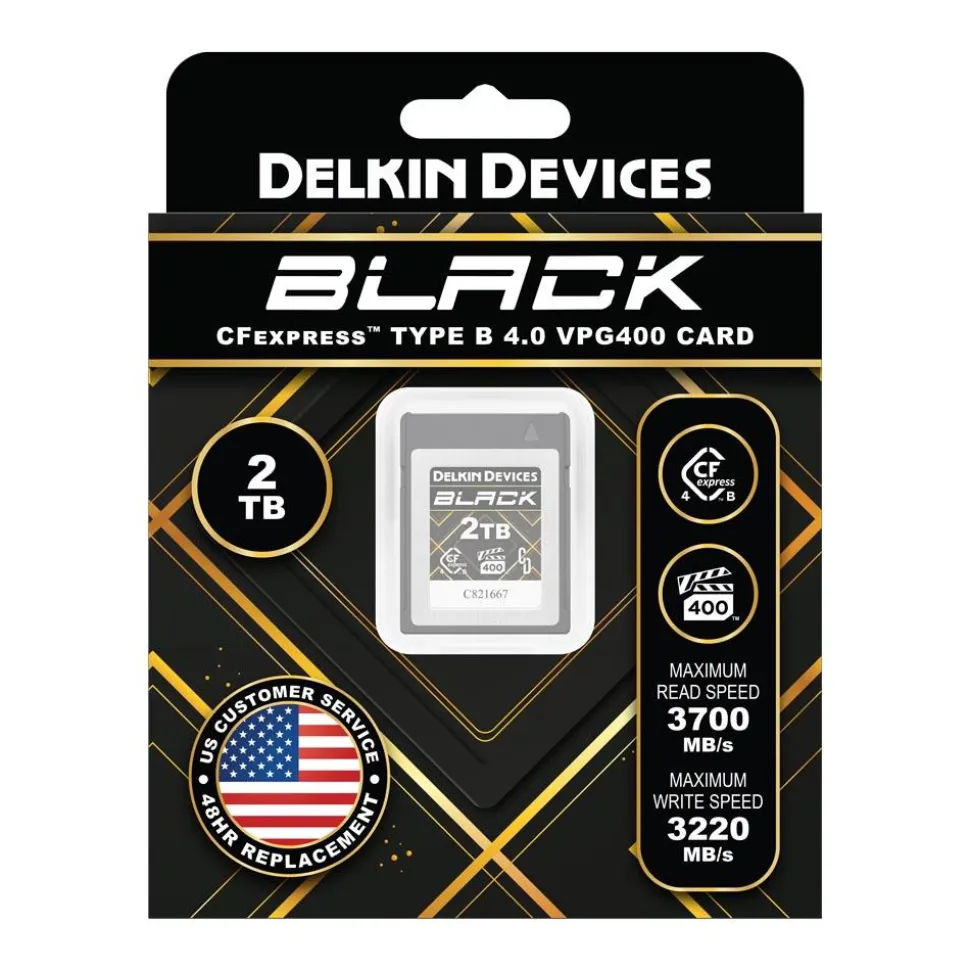 Delkin Black 2TB CFexpress Type B 4.0 VPG400 Card