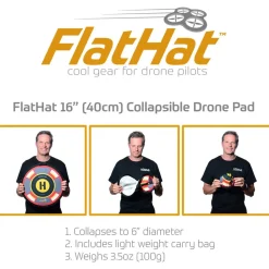 FlatHat 16 (40cm) Drone Pad - Gold Red