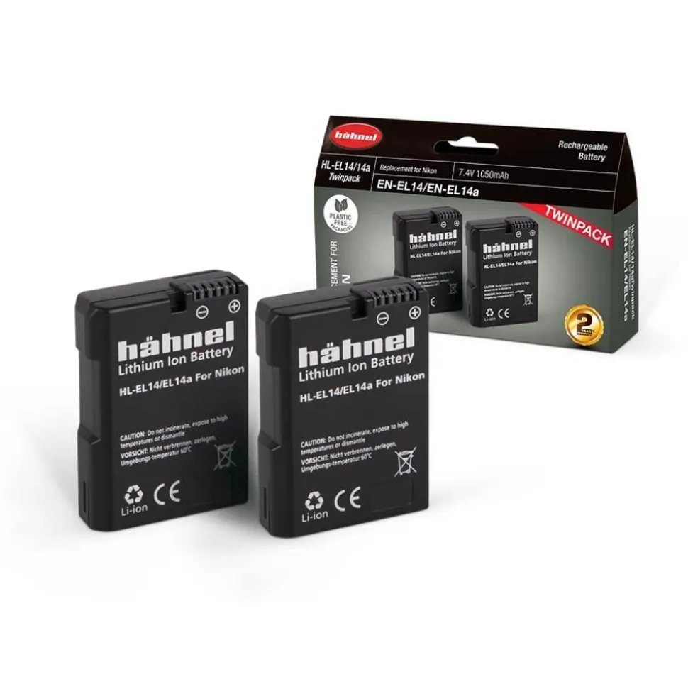Hahnel HL-EL14/EL14a Twin Pack Replacement for Nikon EN-EL14