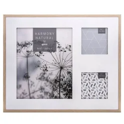 Harmony Natural Frame Collage for one 8x10 and two 4x4x09