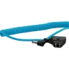 Kondor Blue Coiled D-Tap to DC 5.5 x 2.5mm Barrel Right-Angle Cable