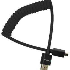 Kondor Blue Coiled Micro HDMI to HDMI Cable 12 to 24-Inch Black