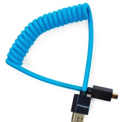 Kondor Blue Coiled Micro HDMI to HDMI Cable 12 to 24-Inch Blue
