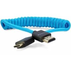 Kondor Blue Coiled Mini HDMI to Full HDMI Cable 12 to 24-Inch Blue