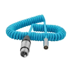 Kondor Blue Coiled Mini XLR to XLR for C70 and BMPCC4K Cable
