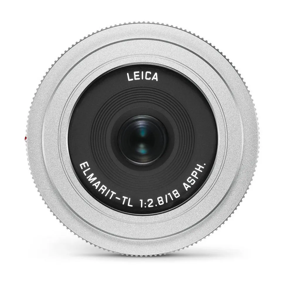 Leica Elmarit TL 18 mm f/2.8 ASPH Pancake Lens Silver Anodised