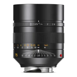 Leica Noctilux M 75mm f/1.25 ASPH Lens Black Anodised