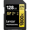 Lexar 128GB Professional 1800x 270MB/s UHS-II V60 SDXC Card Gold