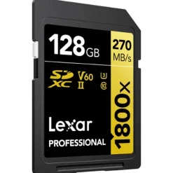 Lexar 128GB Professional 1800x 270MB/S UHS-II V60 SDXC Twin Pack