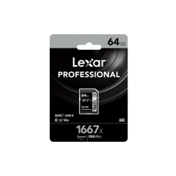 Lexar 64GB UHS-II SDXC 250MB/s 1667x Pro