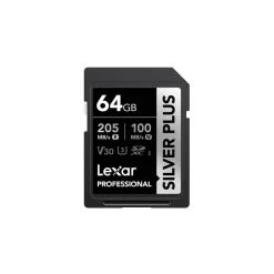 Lexar SD Silver Plus UHS-1 64GB V30 R205/W150MB/s