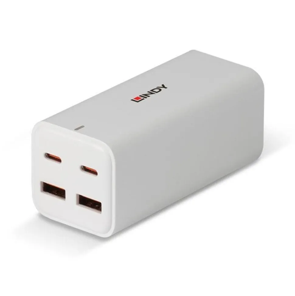 Lindy 100W 4-Port USB Type A & C GaN Wall Charger