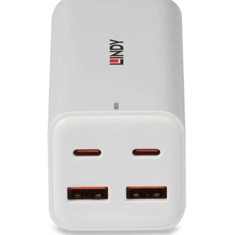 Lindy 100W 4-Port USB Type A & C GaN Wall Charger