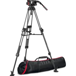 Manfrotto 509 Video Head with 645 Fast Twin Carbon Tripod