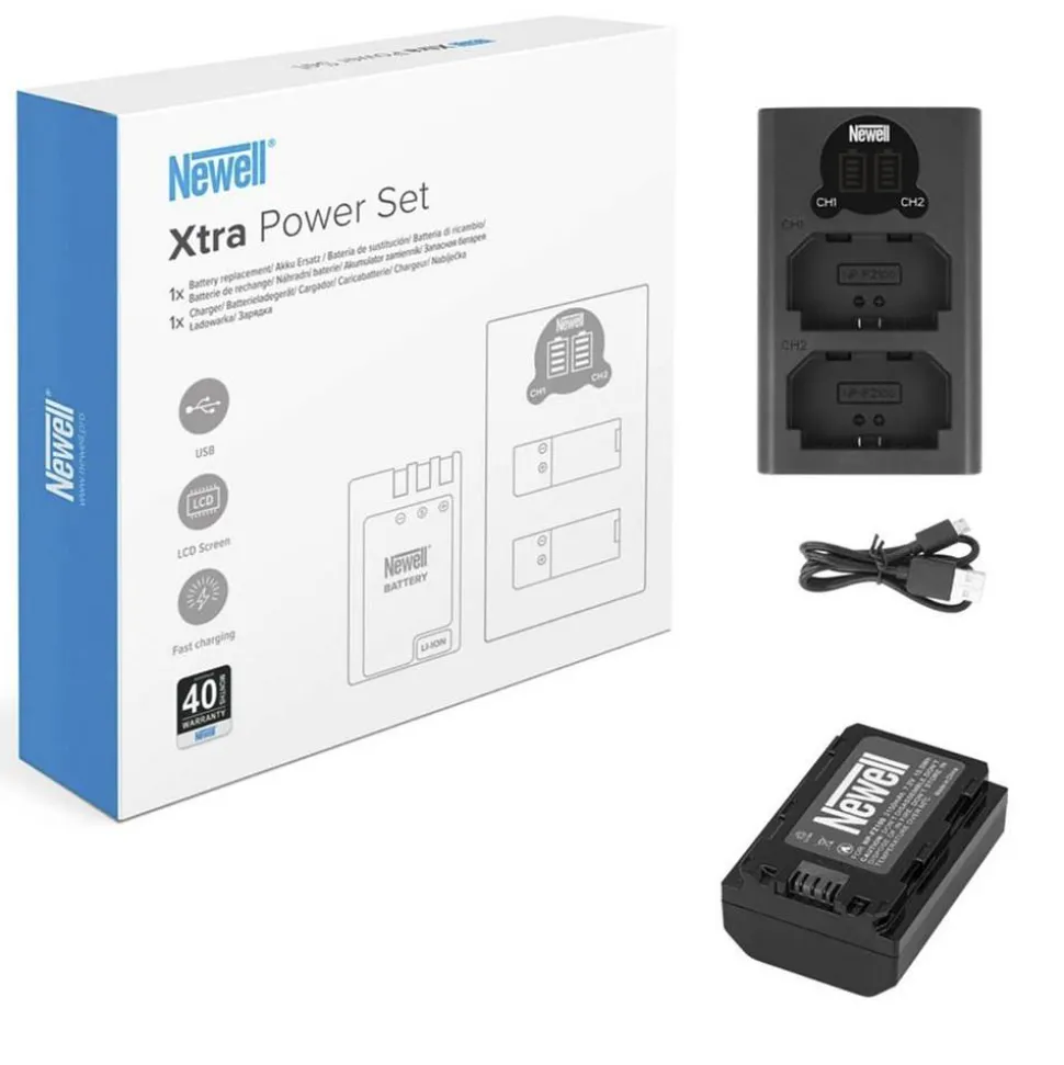 Newell Xtra Power Set 1x Charger and 1x NP-FZ100 Battery for Sony