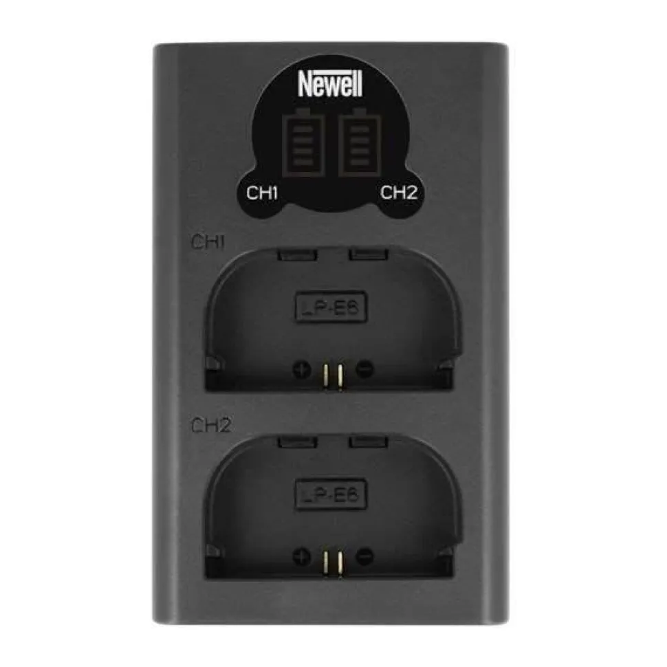 Newell Xtra Power Set XL Charger and 2x LP-E6N Batteries for Canon