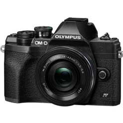 Olympus OM-D E-M10 IV MFT Camera With 14-42mm EZ Lens Kit Black