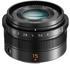 Panasonic Leica DG Summilux 15mm f/1.7 ASPH Lens Black