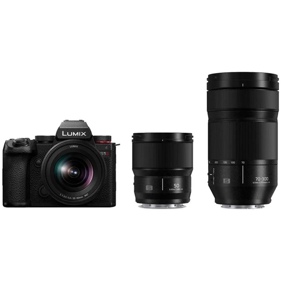 Panasonic Lumix S5 II with 20-60mm, 50mm and 70-300mm Lens Kit