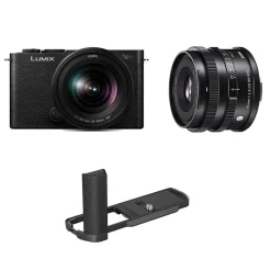 Panasonic Lumix S9 with Lumix 20-60mm and Sigma 45mm + SmallRig Handle