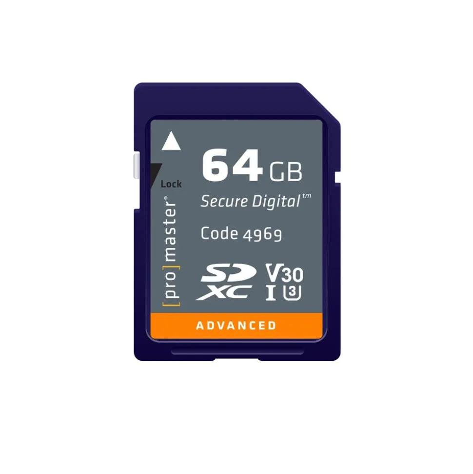 ProMaster Advanced 64GB SDHC V30 U3 Memory Card