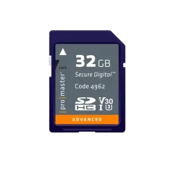 ProMaster Advanced 32GB SDHC V30 U3 Memory Card