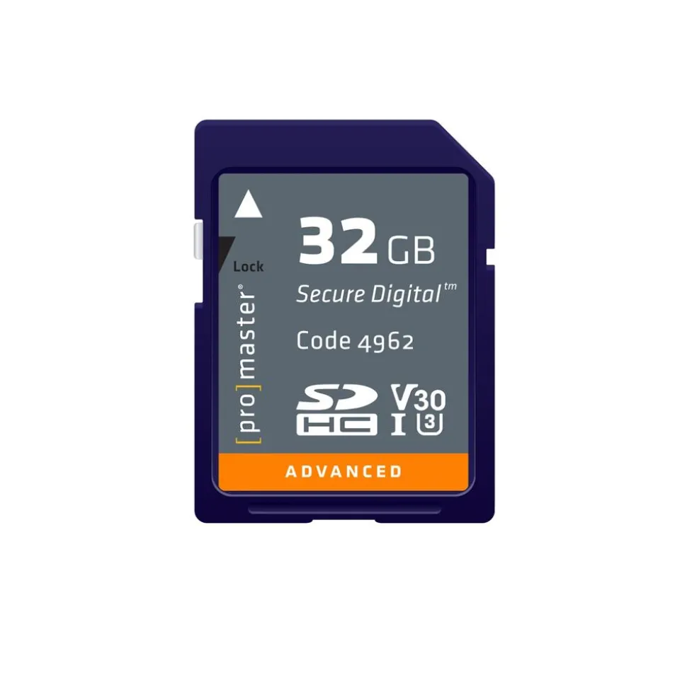 ProMaster Advanced 32GB SDHC V30 U3 Memory Card