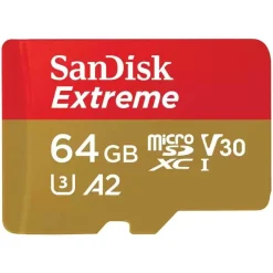 SanDisk 64GB Extreme 170MB/s A2 UHS-I microSDXC Card with SD Adapter