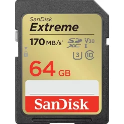 SanDisk 64GB Extreme 170MB/s UHS-I SDHC Memory Card