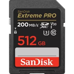 SanDisk 512GB Extreme PRO 200MB/s UHS-I SDXC Memory Card