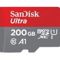 SanDisk 200GB Ultra Micro SD (SDXC) 100MBs + Adapter