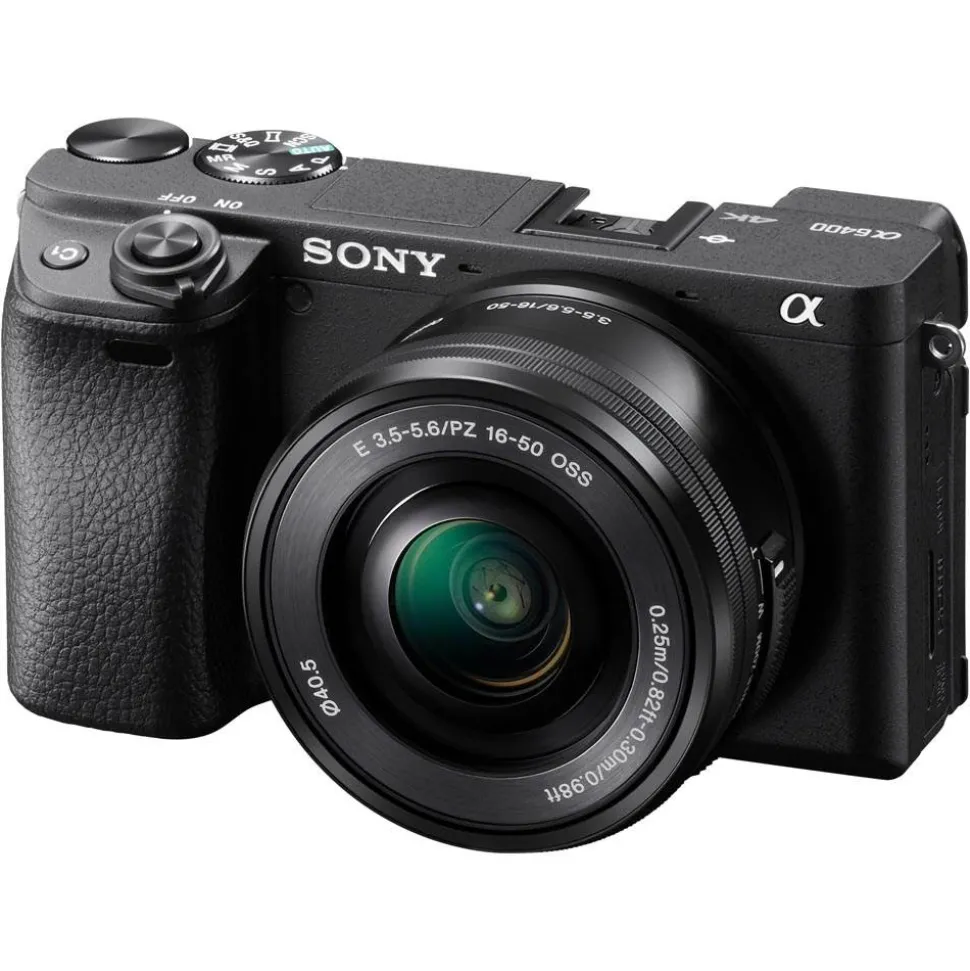 Sony a6400 With E PZ 16-50mm f/3.5-5.6 OSS Lens Kit Black