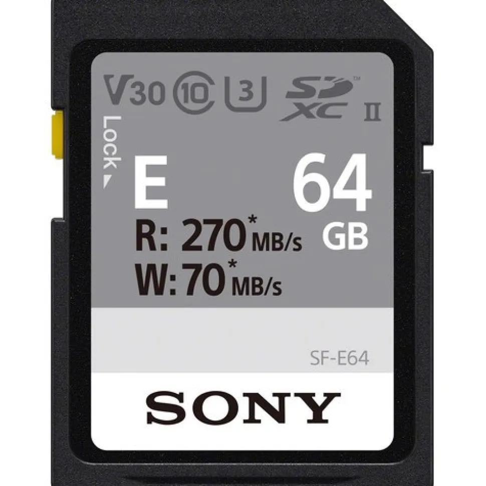 Sony SDXC SF-E Series 64GB Read 270MB/s Write 70MB/s