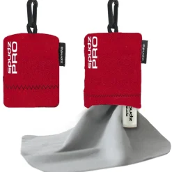 Spudz 10 x 10 Ultra Lens Cloth In Pouch w/SUDZ (Vivid Red)