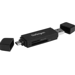 StarTech SDMSDRWU3AC card reader USB 3.2 Gen 1 (3.1 Gen 1) Type-A/Type-C Black