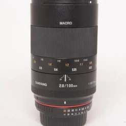 Used Samyang 100mm f/2.8 ED UMC Macro F Mount Lens