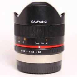 Used Samyang 8mm f/2.8 Fisheye II X Mount Lens