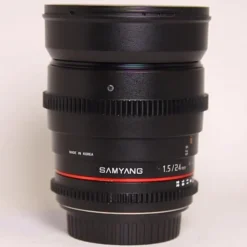 Used Samyang 24mm T/1.5 ED ES UMC VDSLR EF Mount Lens