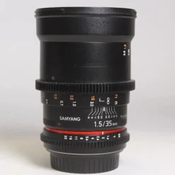 Used Samyang 35mm T1.5 VDSLR AS UMC II Cine Lens Canon EF