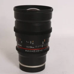 Used Samyang 24mm T/1.5 VDSLR II Cine E Mount Lens