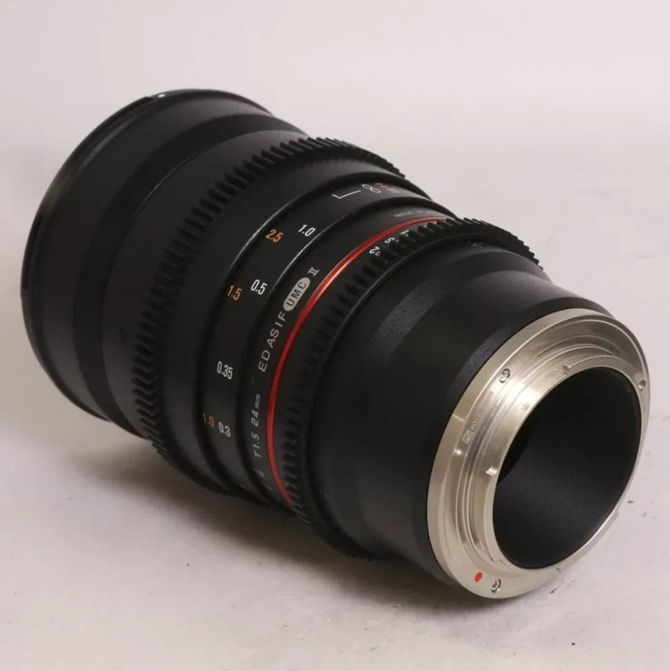 Used Samyang 24mm T/1.5 VDSLR II Cine E Mount Lens