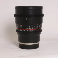 Used Samyang 85mm T/1.5 VDSLR II E Mount Lens