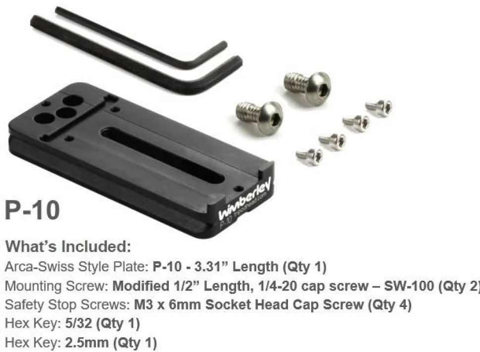 Wimberley P-5 Camera Body Plate